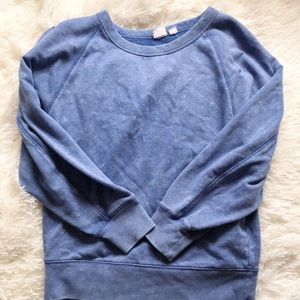 Blue flared armed sweatshirt